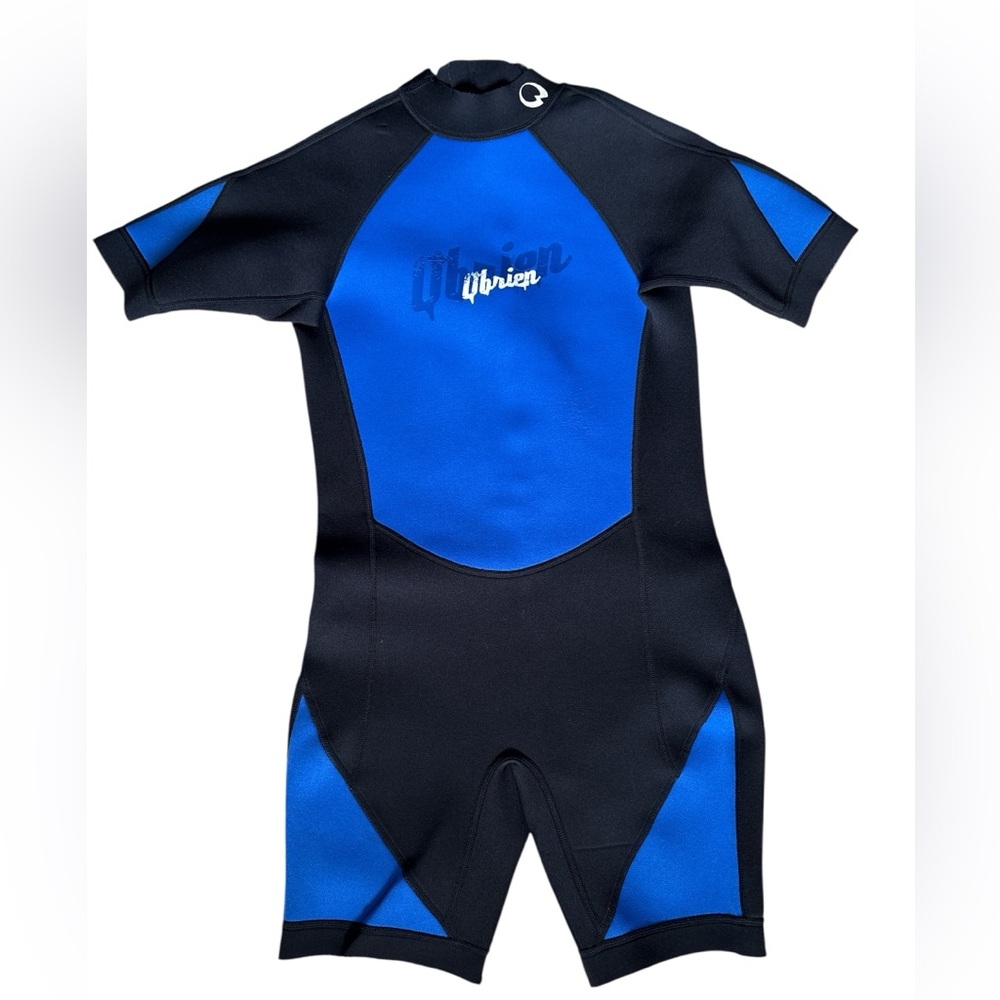 O’Brien Shorty Wetsuit, Black & Blue Neoprene, Youth Size 14, summer Beach Surf